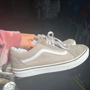 Vans Gray and White Women's Sneakers